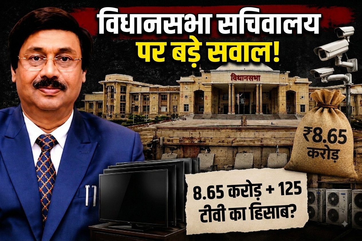 विधानसभा सचिवालय पर बड़े सवाल: 8.65 करोड़ की सुरक्षा राशि, 125 टीवी और पुराने सामान का हिसाब कौन देगा?